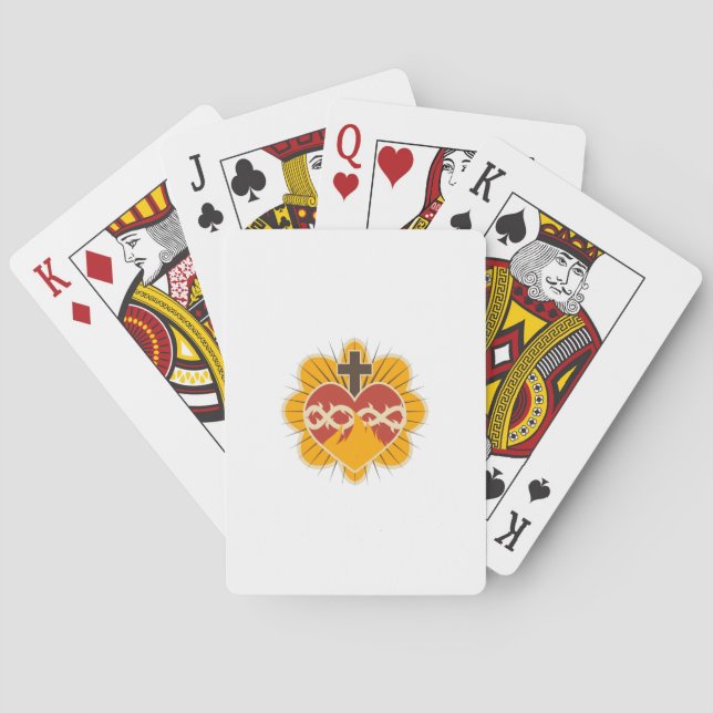 Jeu De Cartes Sacré-Coeur catholique (dos)