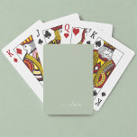 Jeu De Cartes Sage Green Minimaliste Moderne Monogramme Élégant<br><div class="desc">Découvrez notre collection moderne minimaliste de monogramme Sage Green : Élégez votre esthétique avec une sophistication sereine et une élégance intemporelle. Notre collection présente des designs minimalistes dans une teinte verte sage et tranquille, complétés par des monogrammes raffinés adaptés à votre style personnel. De la papeterie polie aux accessoires polyvalents,...</div>