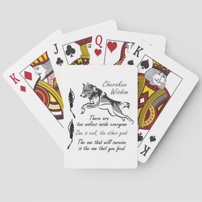 Jeu De Cartes Sagesse cherokee (dos)
