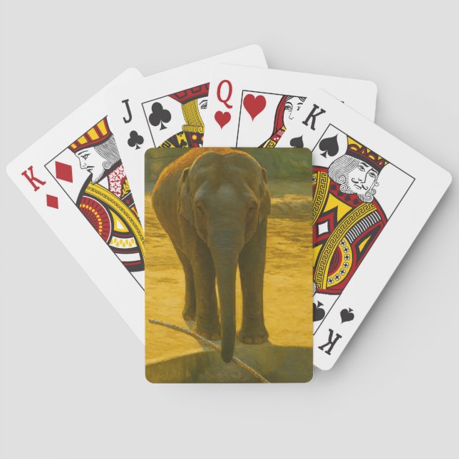 Jeu De Cartes Sagesse des éléphants d'or - faune majestueuse (dos)