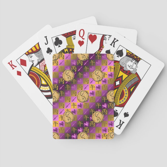 Jeu De Cartes Sagittaire & Cheval de feu (dos)