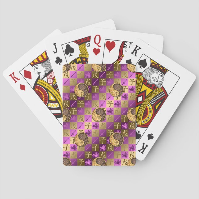 Jeu De Cartes Sagittaire & Rat de Terre (dos)