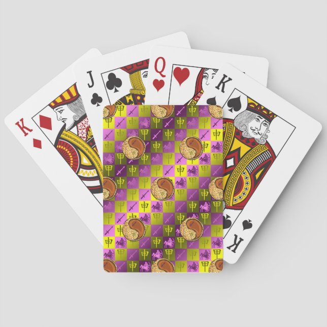 Jeu De Cartes Sagittaire & Singe de Bois (dos)