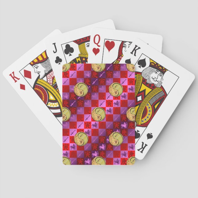 Jeu De Cartes Sagittaire & Tigre de Métal (dos)