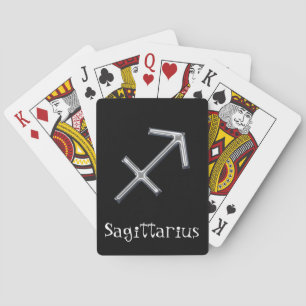 Jeu De Cartes Sagittaire Zodiac-faux métal