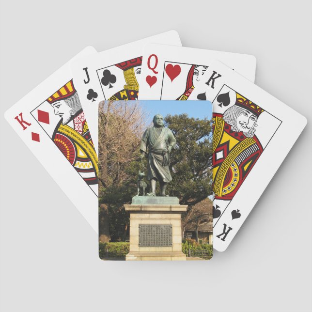 Jeu De Cartes Saigo Takamori (Le Dernier Samurai) & Statue du Ch (dos)