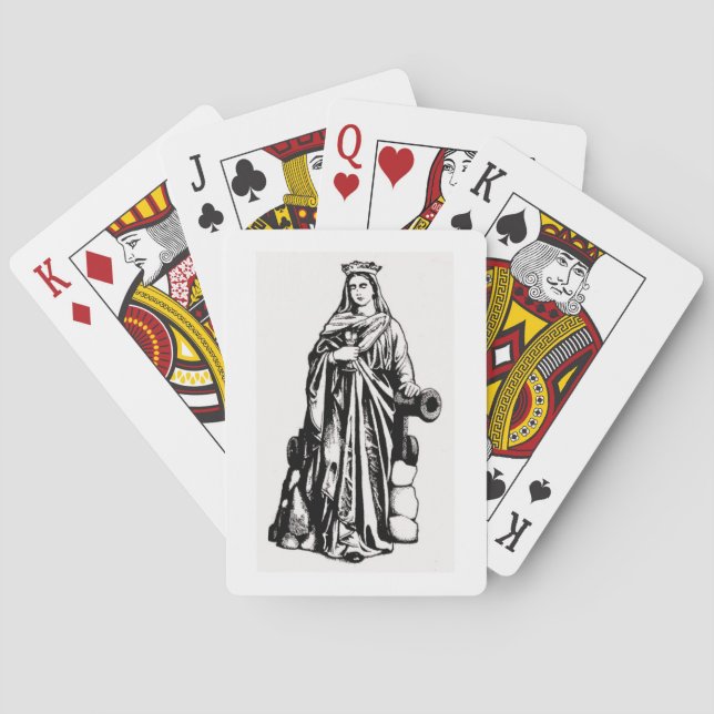 Jeu De Cartes Saint Barbara avec chalice et canon (dos)