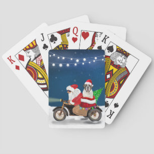 Jeu De Cartes Saint Bernard Chien Noël Père Noël