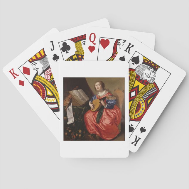 Jeu De Cartes Saint Cecilia (oil on canvas) (dos)