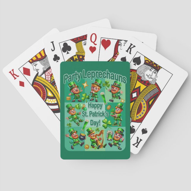 Jeu De Cartes Saint Patrick's Day Fun Adorable "Party Leprechaun (dos)