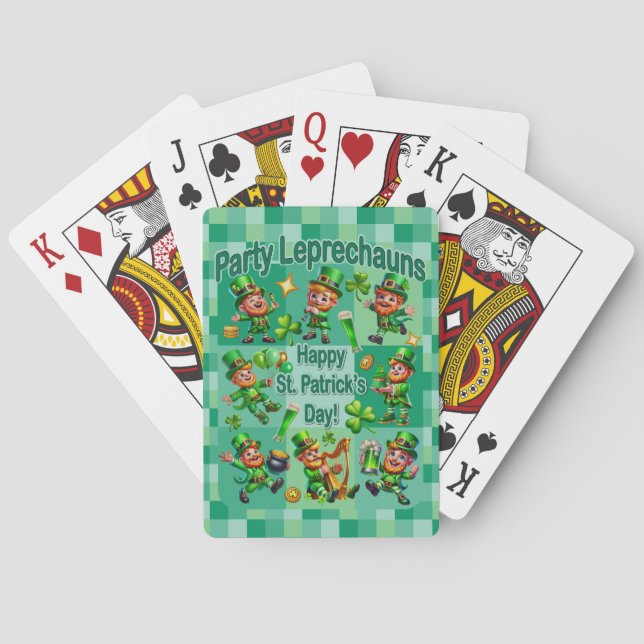Jeu De Cartes Saint Patrick's Day Fun Adorable "Party Leprechaun (dos)