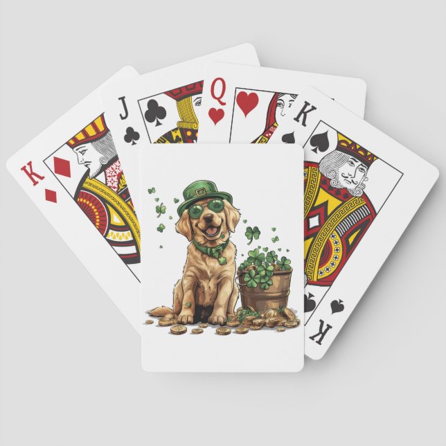 Jeu De Cartes Saint Patrick's Day Labrador Retriever Dog (dos)