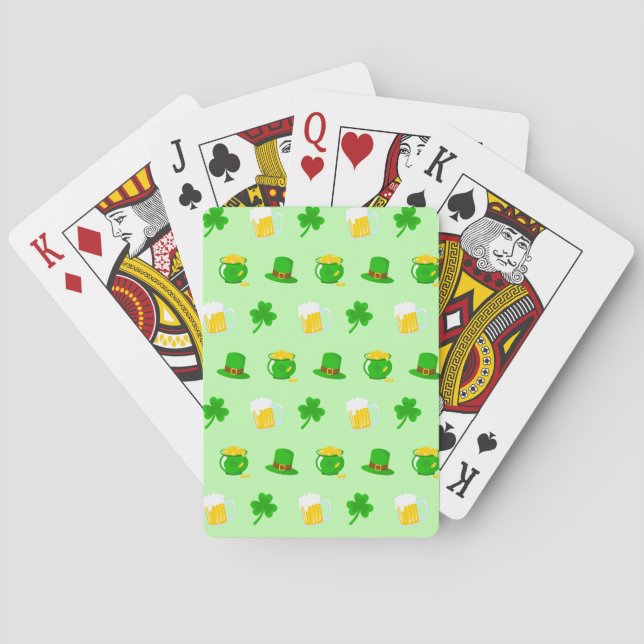 Jeu De Cartes Saint Patrick's Day Shamrock Pot of Gold Celtic Kn (dos)