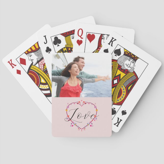 Jeu De Cartes Saint Valentin Amour du coeur Photo (dos)