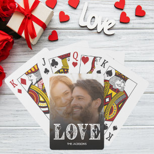 Jeu De Cartes Saint Valentin AMOUR Photo personnalisée et nom