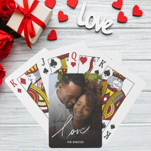 Jeu De Cartes Saint Valentin AMOUR Photo personnalisée et nom