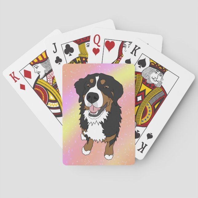 Jeu De Cartes Saint Valentin Bernese Mountain Dog (dos)