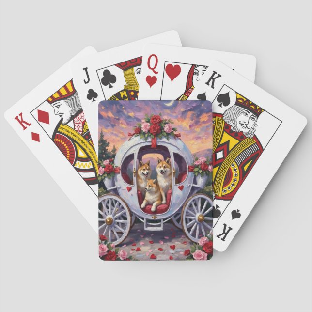 Jeu De Cartes Saint-Valentin Chien Akita (dos)