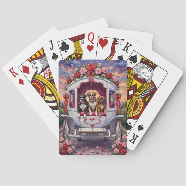 Jeu De Cartes Saint-Valentin Chien Boxer  (dos)
