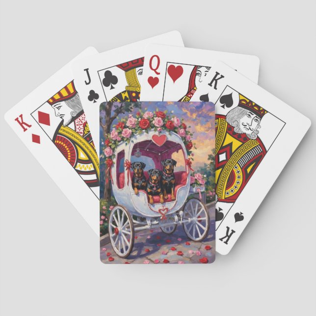 Jeu De Cartes Saint-Valentin Chien Rottweiler (dos)
