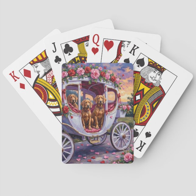 Jeu De Cartes Saint-Valentin Chien Vizsla (dos)