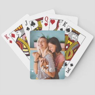 Jeu De Cartes Saint-Valentin cœur d'amour blanc pour filles