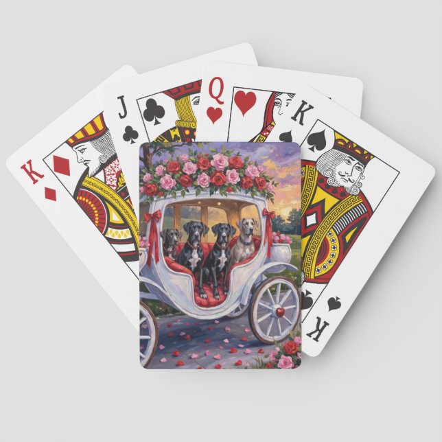Jeu De Cartes Saint-Valentin pour chien Danois Géant (dos)