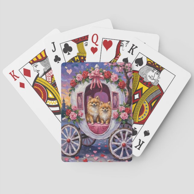 Jeu De Cartes Saint-Valentin pour chien Poméranien  (dos)