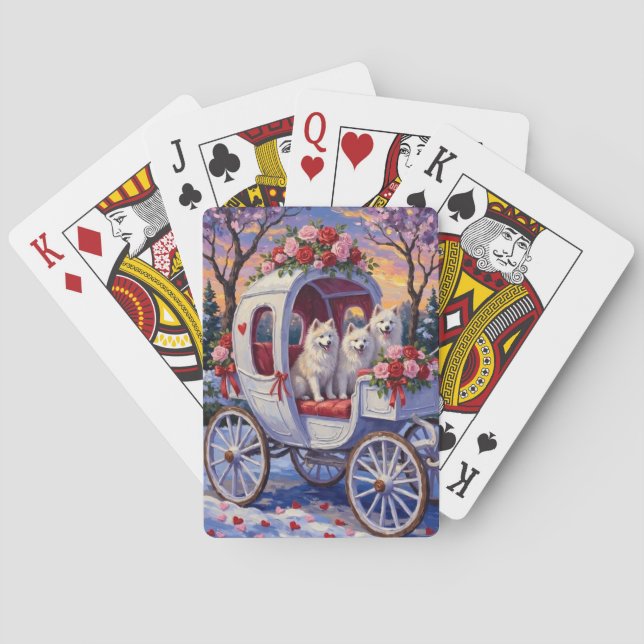 Jeu De Cartes Saint-Valentin Samoyède  (dos)