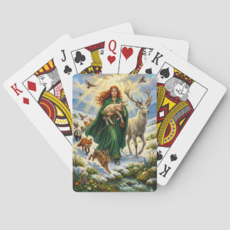 Jeu De Cartes Sainte Brigitte Déesse du Printemps Animaux de la