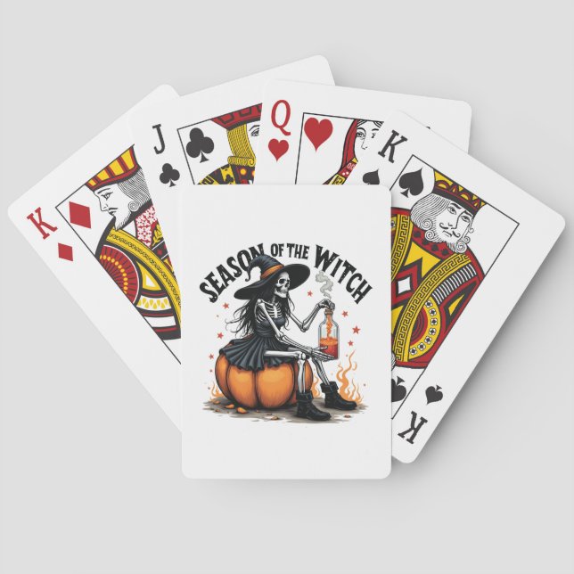 Jeu De Cartes Saison De La Sorcière Éffrayante Hallowee Wtich (dos)