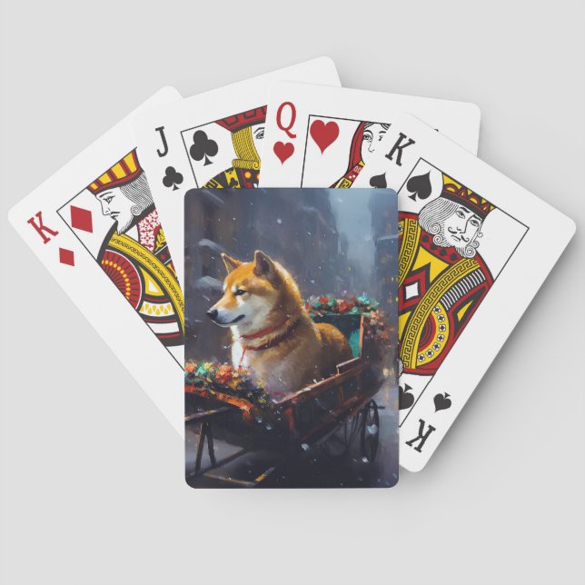 Jeu De Cartes Saison de Noël de Shiba Inu (dos)