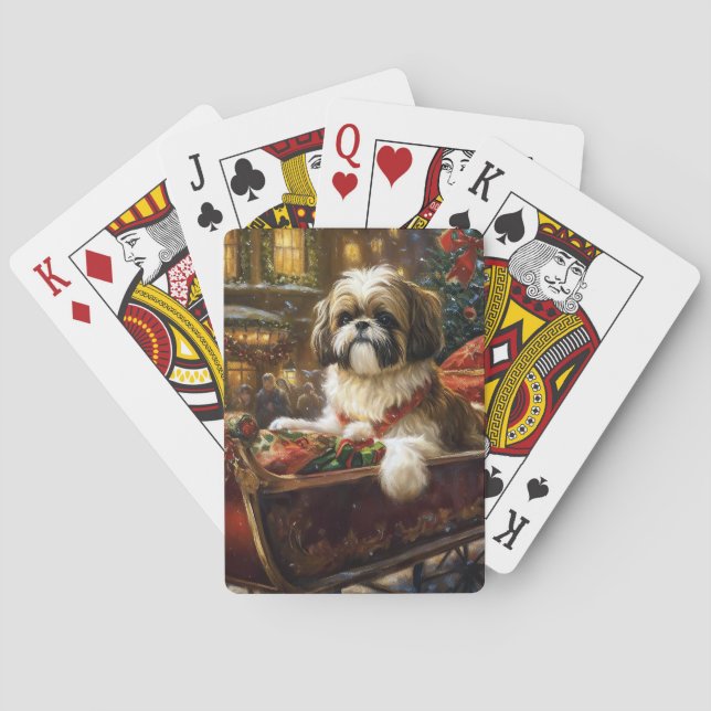 Jeu De Cartes Saison de Noël Shih Tzu (dos)