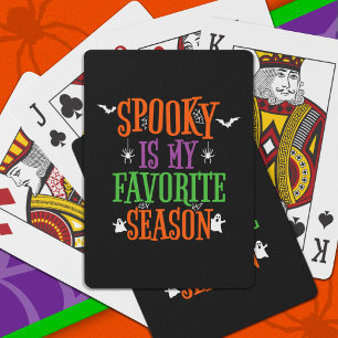 Jeu De Cartes Saison éffrayante Fantômes Bats Araignées Hallowee
