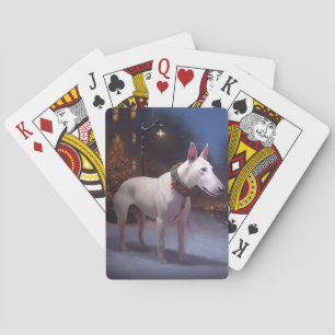 Jeu De Cartes Saison Festive de Noël Bull Terrier