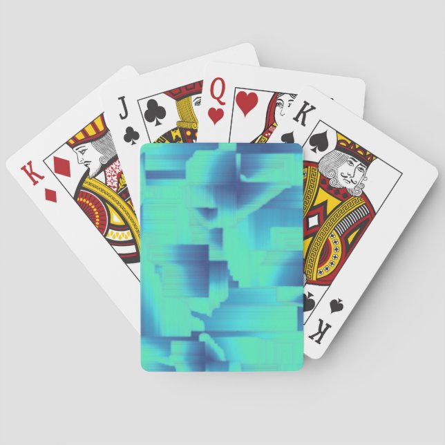 Jeu De Cartes Salles Bleu Aqua (dos)