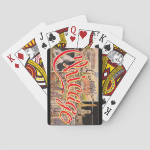 Jeu De Cartes Salutations de Chicago Vintage Playing Cards