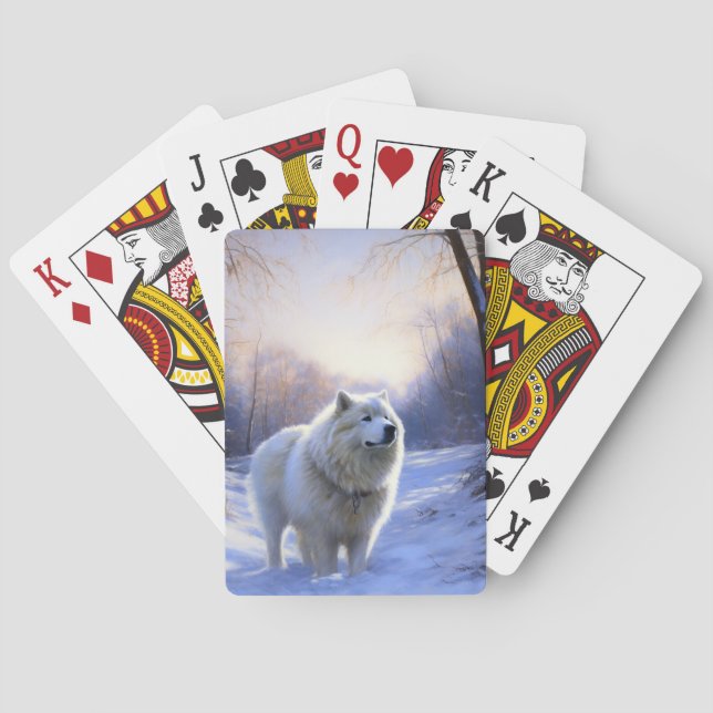 Jeu De Cartes Samoyède Qu'il neige Noël (dos)