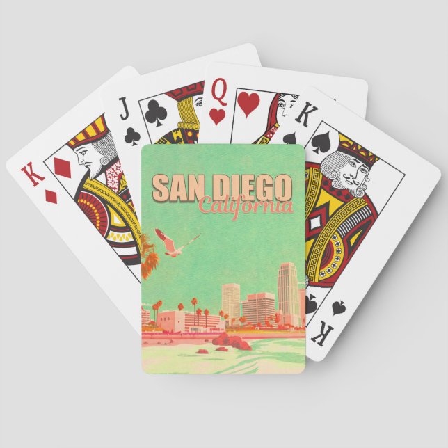 Jeu De Cartes San Diego California Downtown Souvenirs 1950 (dos)