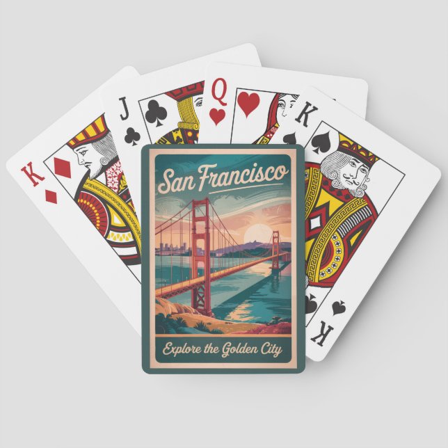 Jeu De Cartes San Francisco California Golden Gate Bridge Travel (dos)