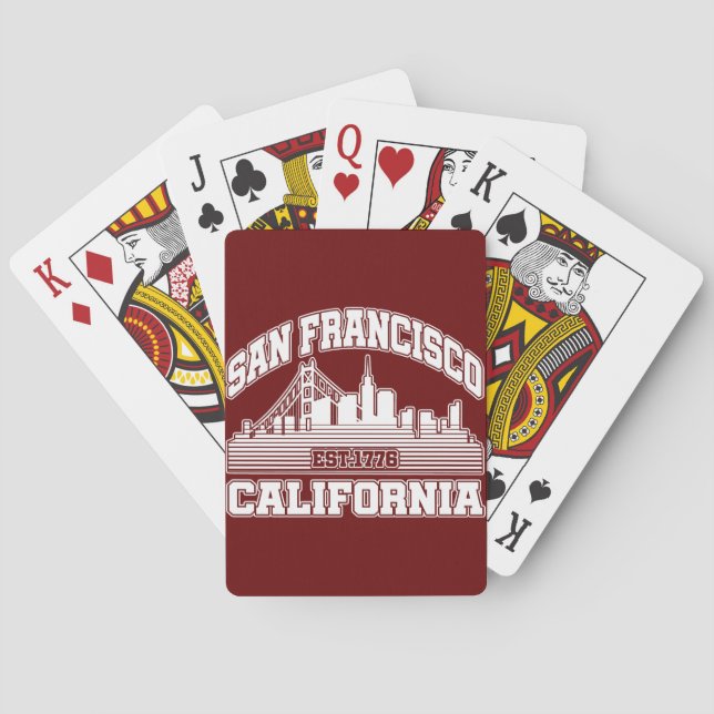 Jeu De Cartes San Francisco, Californie (dos)
