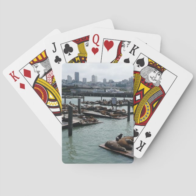 Jeu De Cartes San Francisco et Pier 39 Sea Lions City Skyline (dos)