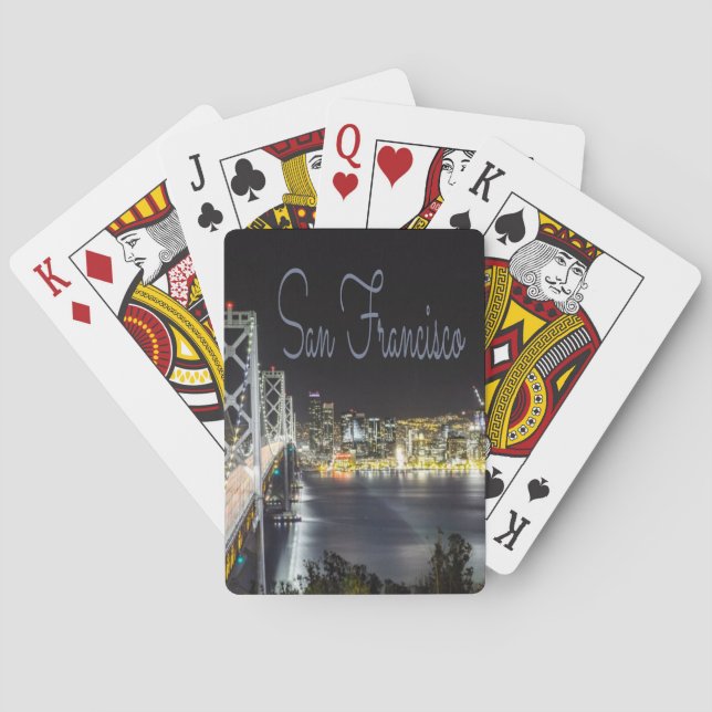 Jeu De Cartes San Francisco Night Sky Line Golden Gate Bridge (dos)