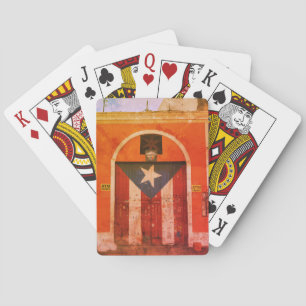Jeu De Cartes San Juan, PR - Drapeau Portoricain Rue Sinueuse