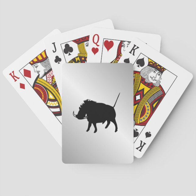 Jeu De Cartes Sanglier Argent (dos)