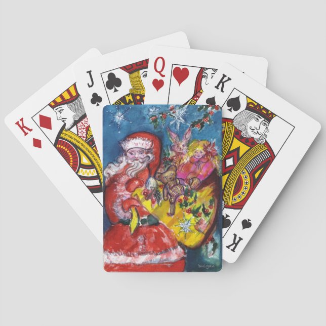 JEU DE CARTES SANTA CLAUS AVEC CHRISMAS CADEAU ET JOUETS (dos)