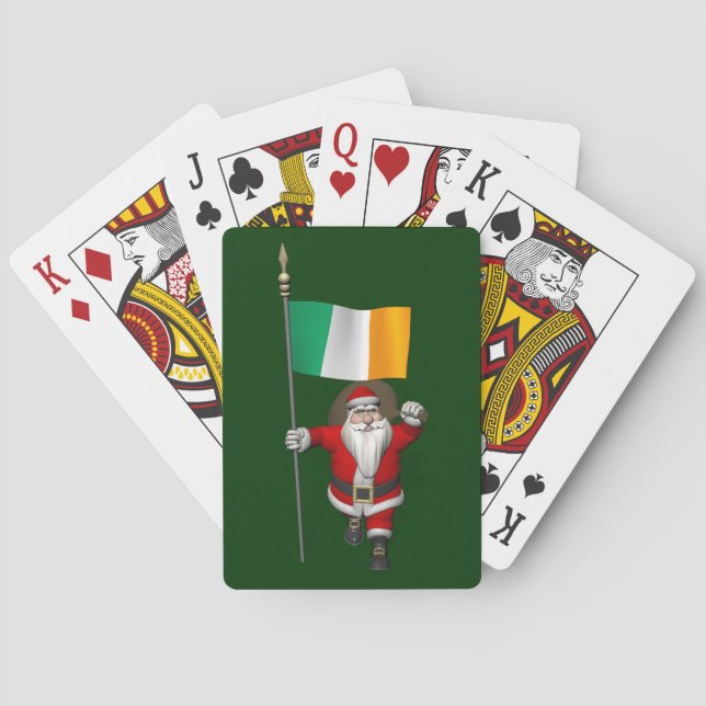 Jeu De Cartes Santa Claus Avec L'Ensigne D'Irlande (dos)