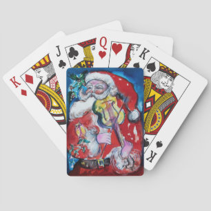 Jeu De Cartes SANTA CLAUS JOUER VIOLIN Noël