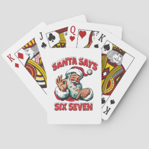 Jeu De Cartes Santa dit six sept 6 7 Noël Père Noël 