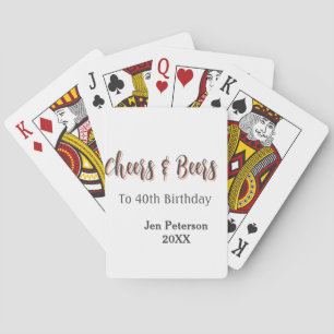 Jeu De Cartes Santé et bières pour les 40 ans nom année péché gr